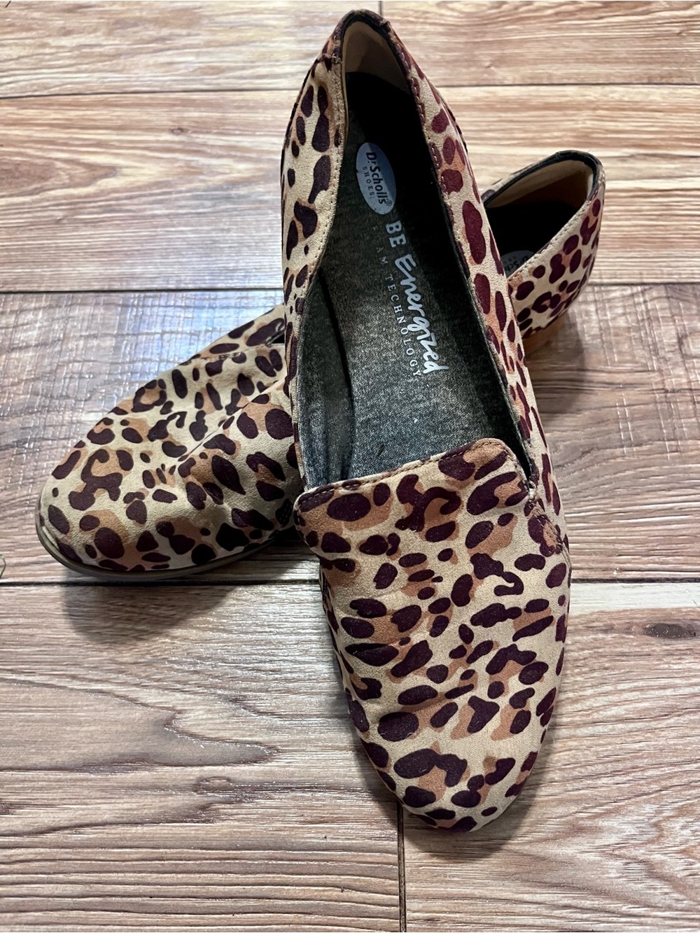 Dr. Scholl's BE Energized Leopard Print Slip-On Flats